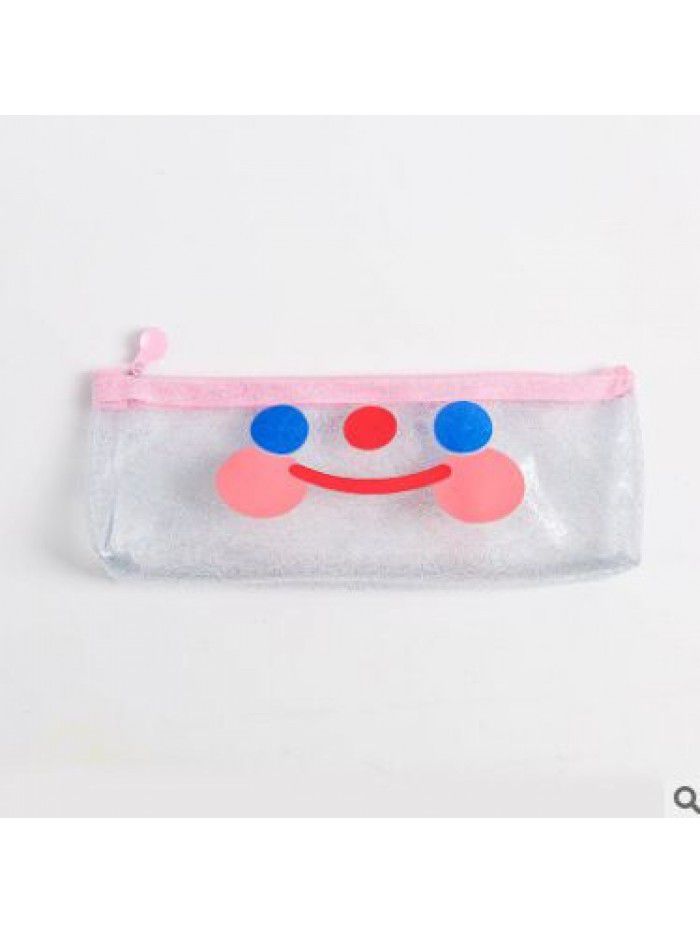 Korean version of simple transparent pencil case, Japanese creative personality, Korean Retro Art