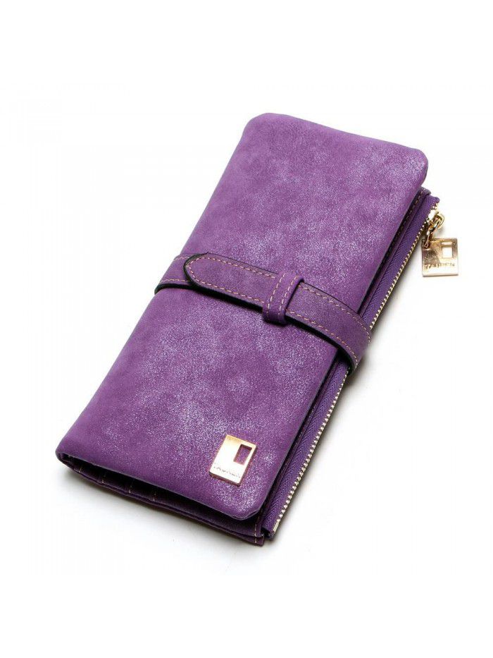 Fast selling popular Korean retro frosted leather 20% off with long wallet multi card women's wallet wholesale