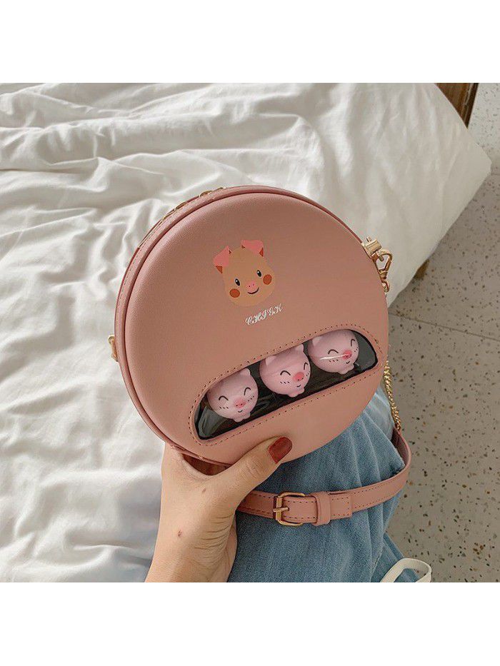 Summer cartoon bag female 2021 new Korean cute girl shoulder bag fashion casual messenger bag