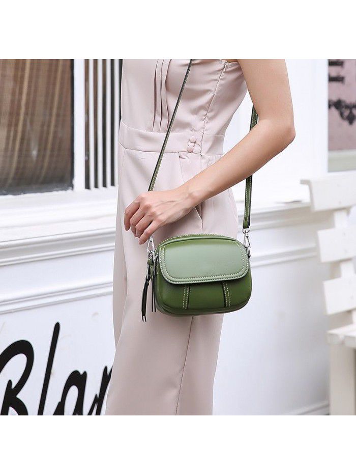 Summer new small bag women's 2021 fashion net red small round bag versatile messenger single shoulder bag leather women's bag 0305