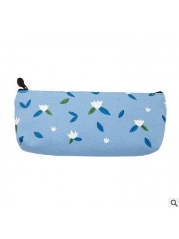 Unknown flower triangle pencil case large capacity stationery bag primary school student storage bag cute creative pencil case stationery case