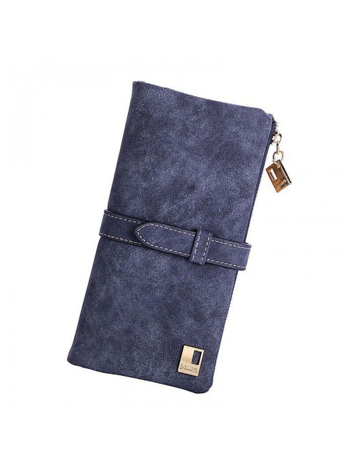 Women's purse with frosted leather, Korean long Lady wallet 2018, new popular, factory direct selling bag