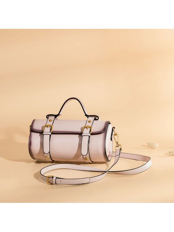 new Crossbody Bag cowhide retro shoulder bag trend portable postman bag leather women's bag small bag 3050