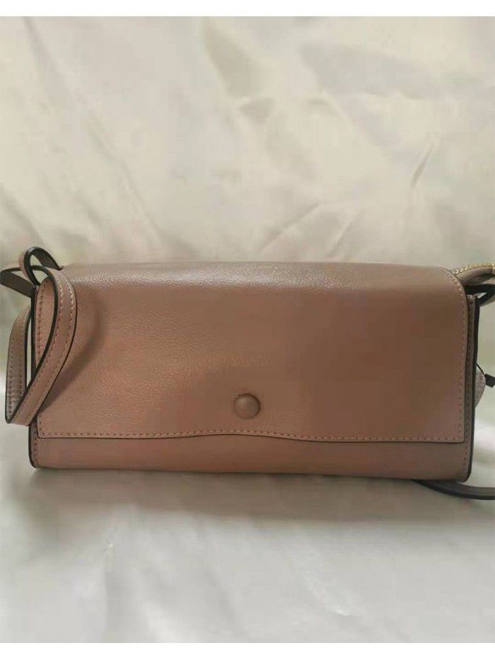 Imported top leather 2021 new simple and fashionable versatile women's leather Single Shoulder Messenger Bag 1996