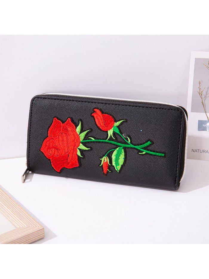 New 2020 retro wallet women's mid long multi card mobile phone bag fashion trendy girl's Long Wallet