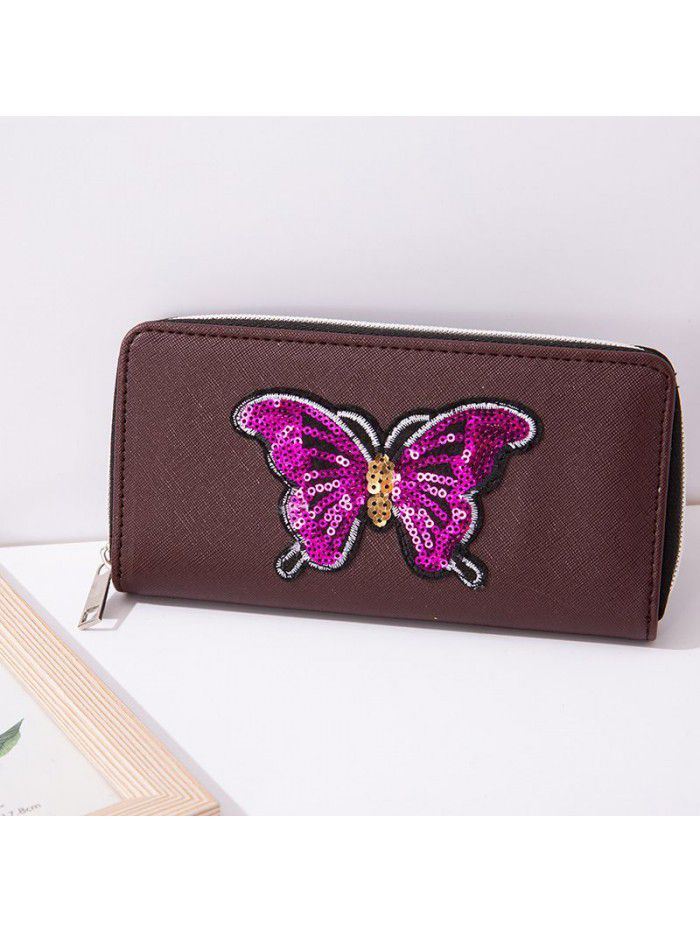 New 2020 retro wallet women's mid long multi card mobile phone bag fashion trendy girl's Long Wallet