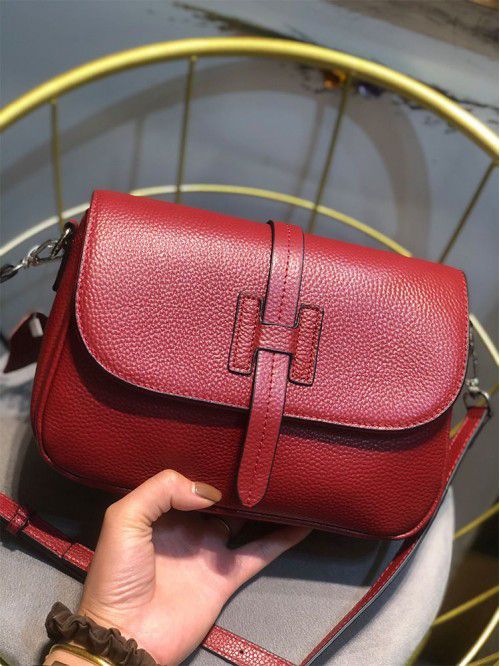 Korean top leather bag women's 2021 new leather ba...