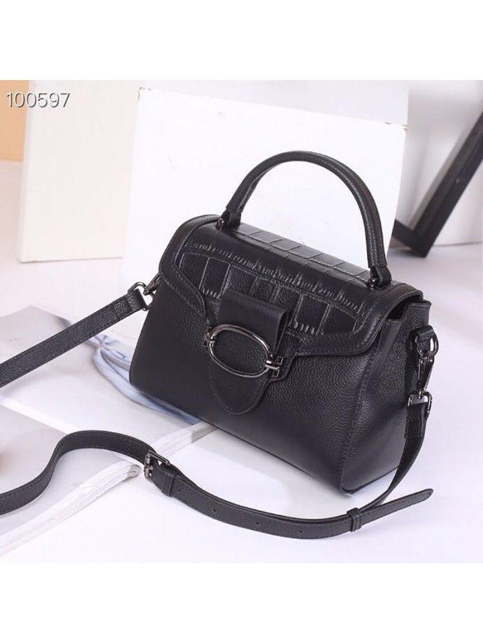 Bag women's Crossbody Bag Leather 2021 new head leather carrying shoulder bag crocodile women's bag 8170