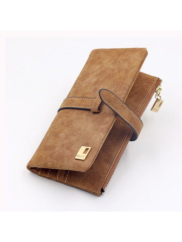 Women's purse with frosted leather, Korean long Lady wallet 2018, new popular, factory direct selling bag