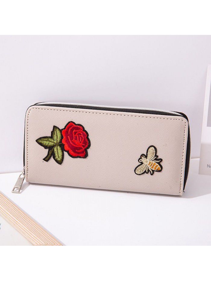 New 2020 retro wallet women's mid long multi card mobile phone bag fashion trendy girl's Long Wallet