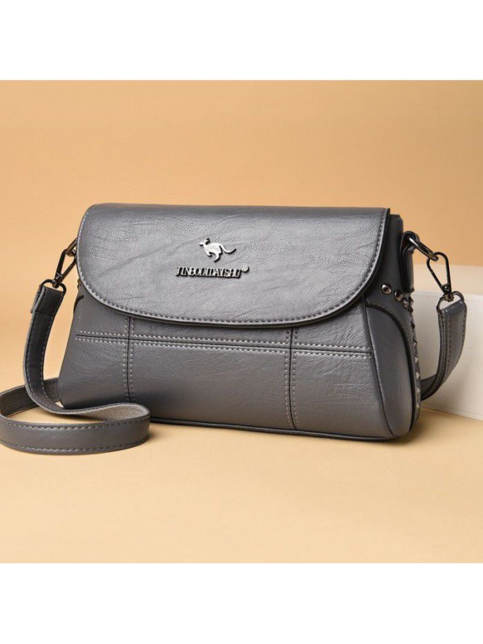 Single shoulder bag Crossbody Bag women 2021 new fashion Korean middle aged mother bag leisure Women's soft leather bag wholesale