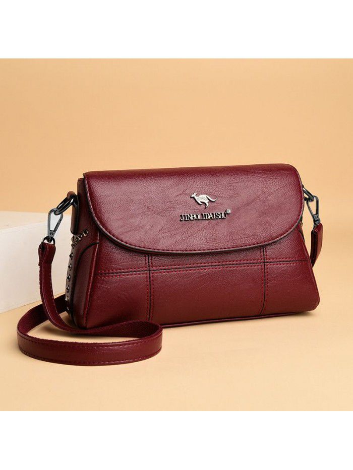 Single shoulder bag Crossbody Bag women 2021 new fashion Korean middle aged mother bag leisure Women's soft leather bag wholesale