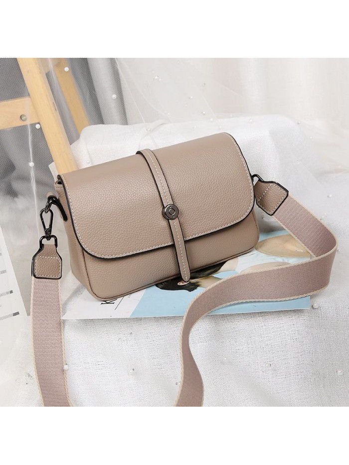 Leather women's bag 2021 new fashion messenger bag Korean women's small square bag trend cow leather shoulder bag 5510