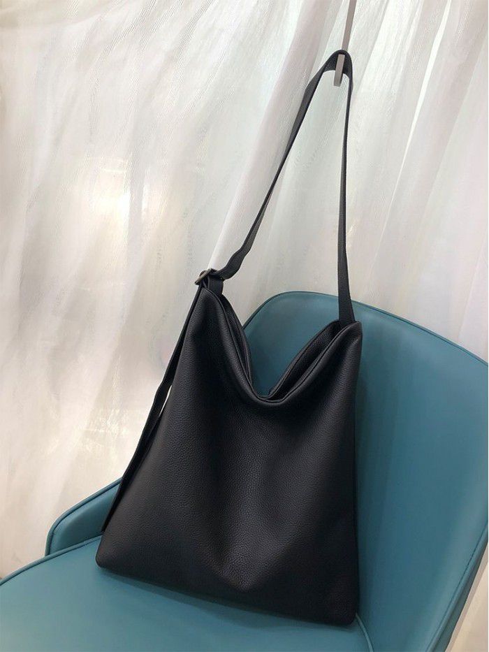 Cross border soft leather bag 2021 new head layer cow leather natural drop crossbar shoulder bag European and American Leather Women's bag 3330