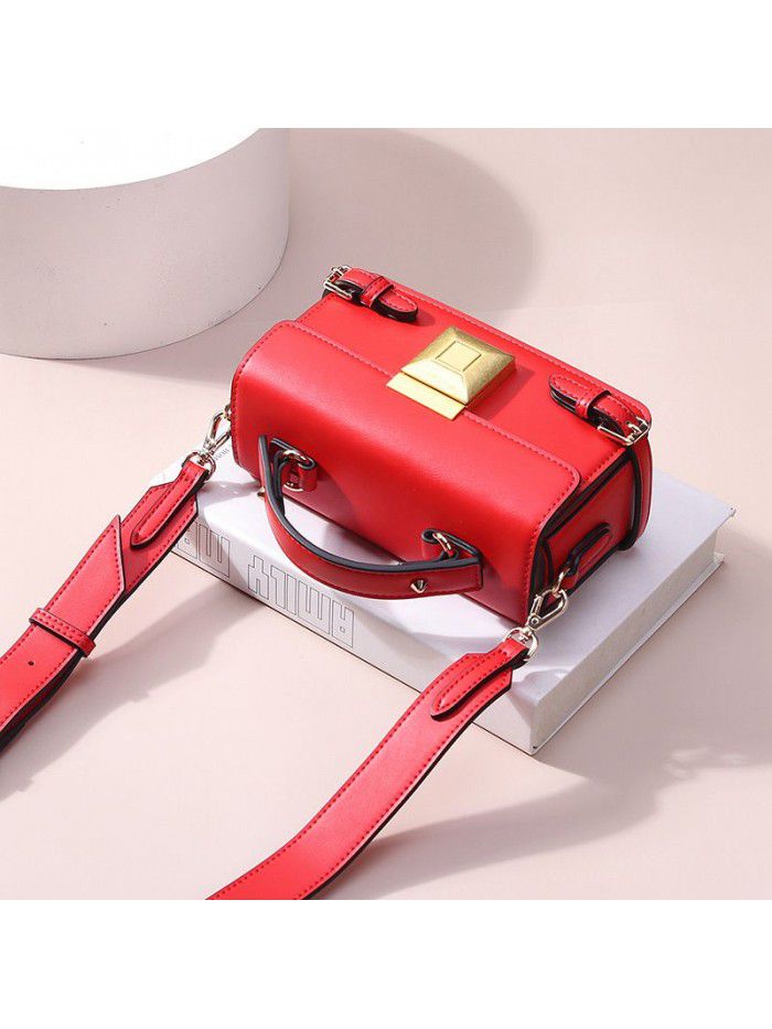 Small bag women's new leather bag 2021 fashion box small square bag versatile portable messenger bag 0820