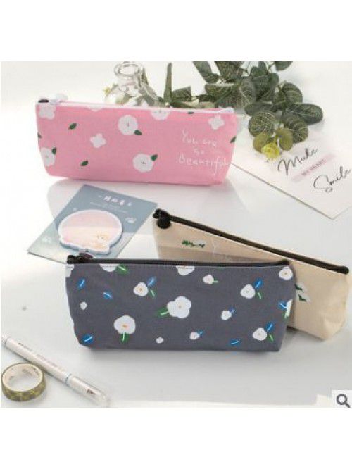 Unknown flower triangle pencil case large capacity...