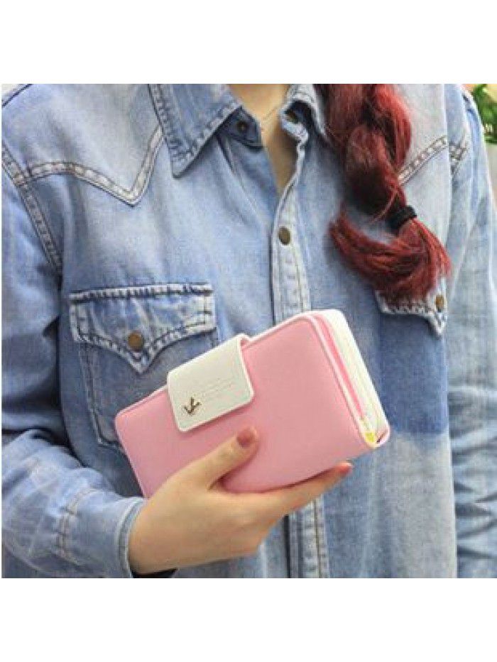 Hot cross border new wallet flying bird buckle Long Wallet Korean high capacity mobile phone bag lady's hand bag