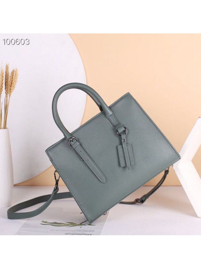 European and American style litchi pattern leather women's bag 2021 new leather handbag fashion trend One Shoulder Messenger Bag 8159