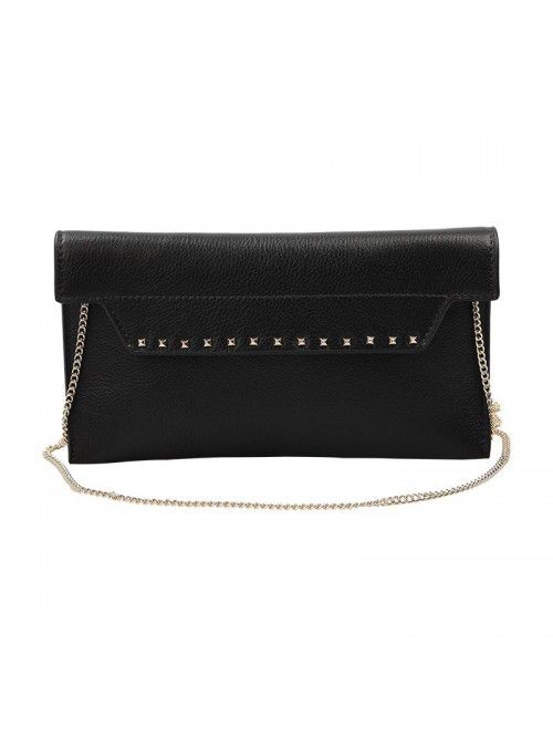 new rivet hand bag head layer leather envelope cha...