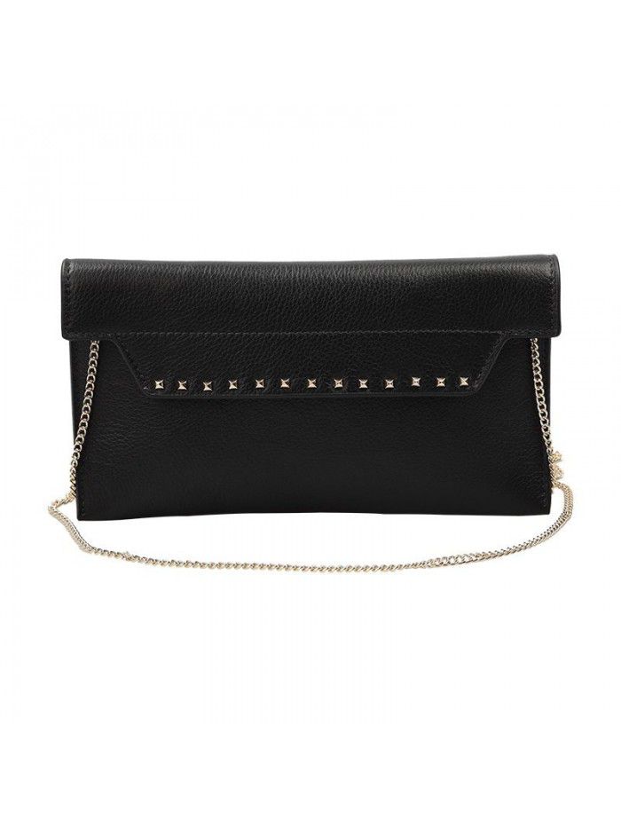 new rivet hand bag head layer leather envelope chain bag simple commuting lady leather mobile phone bag