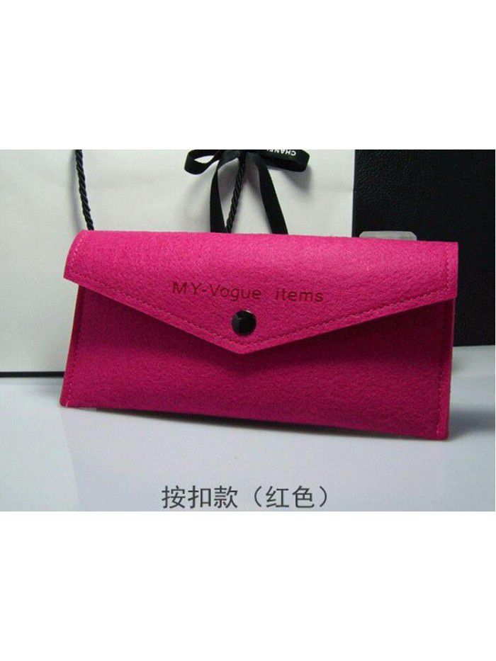 Felt mobile phone bag new lady felt pocket money bag hand gift bag customized logo can be printed