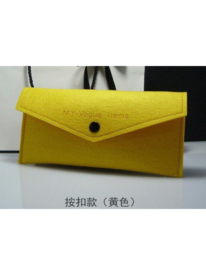 Felt mobile phone bag new lady felt pocket money bag hand gift bag customized logo can be printed