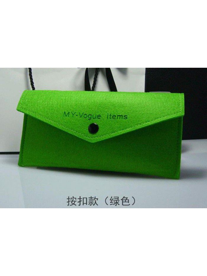 Felt mobile phone bag new lady felt pocket money bag hand gift bag customized logo can be printed