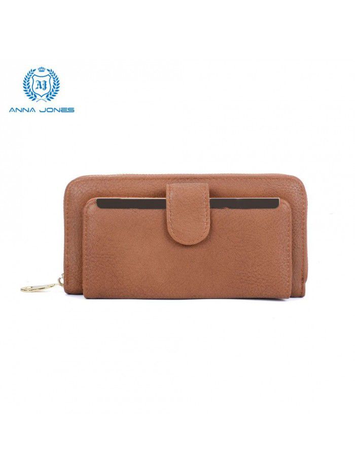  new foreign trade wallet manufacturer straight hair women's middle and long wallet candy color simple style Wallet